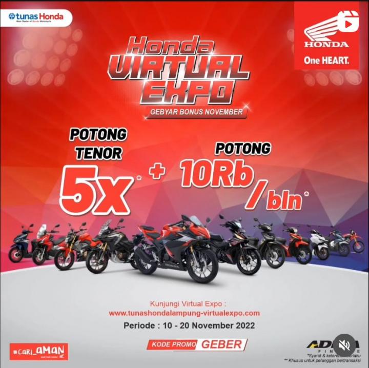 Honda Virtual Expo Gebyar Bonus November Dari Tunas Honda Dan NSS Kedaton