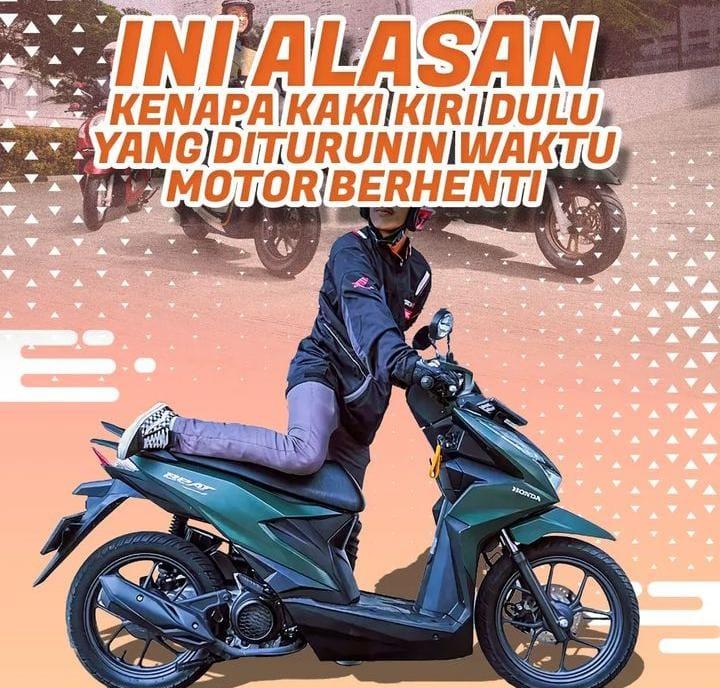 Mengapa Harus Gunakan Kaki Kiri Saat Berenti di Sepeda Motor 