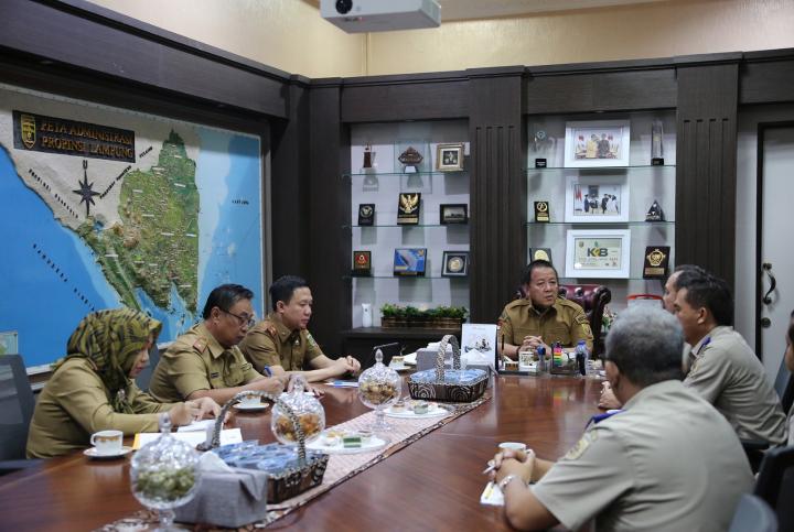 Terima Kunjungan Jajaran BPN Lampung, Gubernur Arinal Berharap Terus Tingkatkan Sinergitas yang Terjalin Baik Selama Ini