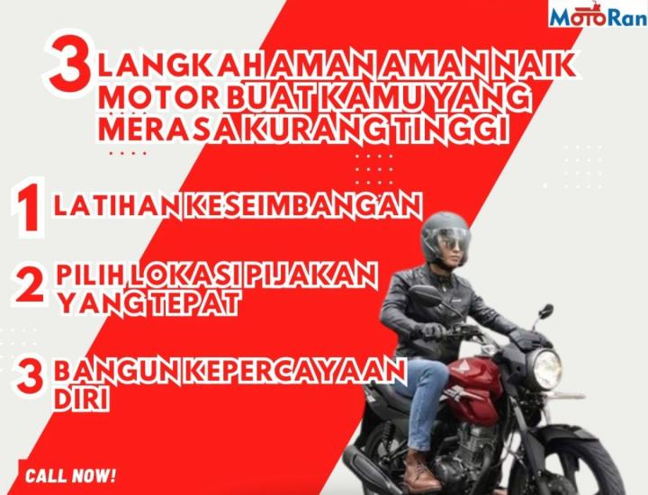 Tips Naik Motor Tinggi Jika Tubuh Kurang Tinggi 