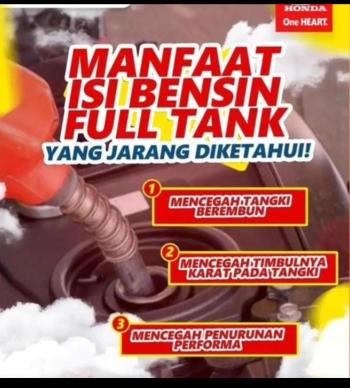 Banyak Yang Belum Tahu, TDM Kalianda Infokan Manfaat Isi Bensin Sampai Full Tank 