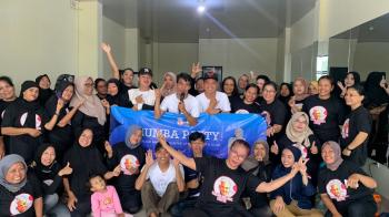 Ganjar Milenial Adakan Zumba Party Bareng Klub IFA di Lampung