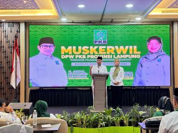 Rahmat Mirzani Djausal Ajak PKB Bersama Membangun Lampung di Muskerwil DPW PKB Provinsi Lampung 