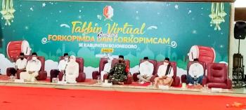 Dandim 0813 Bojonegoro Ikuti Takbir Hari Raya Idul Fitri 1442 H Secara Virtual.