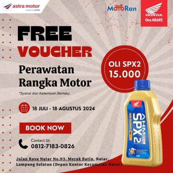 Mulai Hari Ini, Service Motor Matic Di AHASS Astra Motor Natar Dapat Diskon 