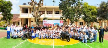 Tunas Honda Lampung Edukasi safety riding pelajar SMA N 3 Bandar Lampung