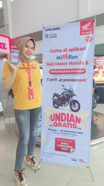 Beli Motor Honda Menangkan 1 Unit CB150X di Astra Motor Natar 