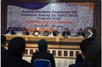 62 Mahasiswa Unila Ikuti Kuliah Perdana Program Profesi Insinyur 