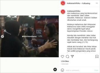 Viral Aksi Ibu-Ibu Bubarkan Demo Mahasiswa, Kalimat Yang Diucapkan Damaikan Hati Pendemo