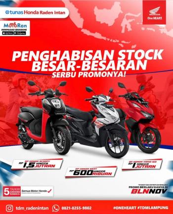 Pengabisan Stock di Dealer Honda Radin Intan Serbu Promonya 