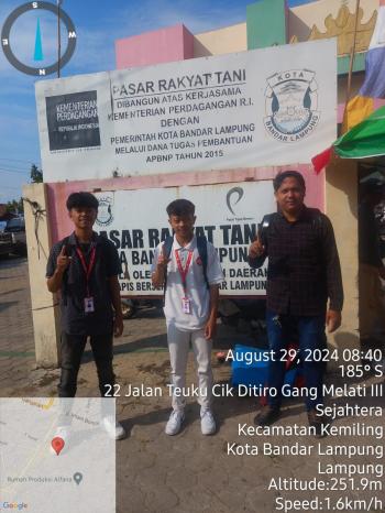 TDM Radin Intan Lakukan Canvassing di Pasar Tani Kemiling, Bandar Lampung 