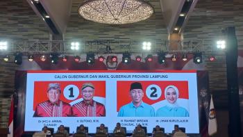 Resmi, Nomor Urut Paslon Dalam Pilgub 2024 : 1. Arinal-Sutono dan 2. Mirza-Jihan