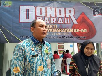 Lapas Narkotika Kelas IIA Bandar Lampung Gelar Donor Darah 