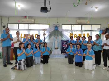 Semangat Komunitas Legio Mariae Ikut Meriahkan TEMAN KATOLIK 2023 Temu Remaja Misioner Paroki Se- Bandar Lampung