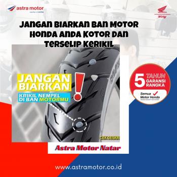 Jangan Biarkan Ban Motor Honda Anda Kotor dan Terselip Kerikil 