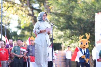 Semarak Kirab Merah Putih Peringati Dies Natalis ke-59 Unila