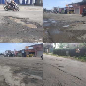 Tak Tersentuh, Warga Keluhkan Jalan Rusak di Jl. Pulau Damar Sering Sebabkan Kecelakaan