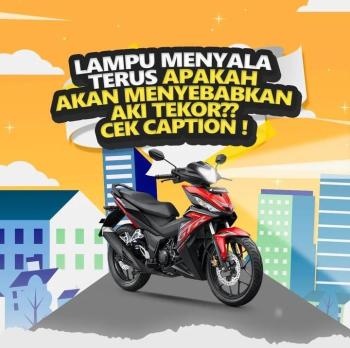 Lampu Motor Terus Menyala, Bikin Aki Tekor 