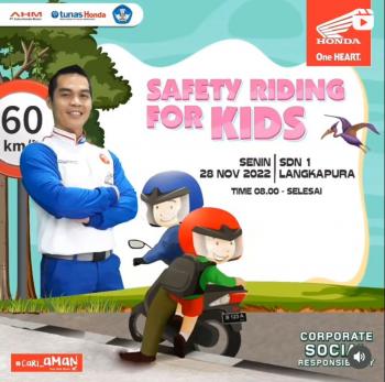 Tunas Honda dan Jaringannya NSS Kedaton Sukses Menggelar Safety Riding For Kids di SDN 1 Langkapura