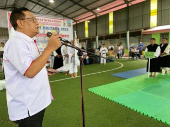 Ketum PB. PERKEMI Laksdya TNI (Purn) Dr. Agus Setiadji, Membuka Porprov I Kaltara Cabor Shorinji Kempo Tahun 2022