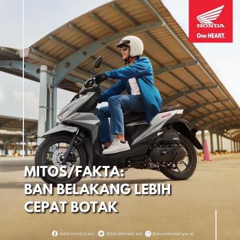 Ini Dia Penyebab Ban Belakang Motor Lebih Cepat Botak