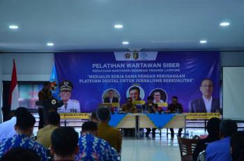 PWI Lampung Gelar Pelatihan Wartawan Siber Tentang Publisher Right