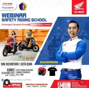 Tunas Honda dan Jaringannya NSS Kedaton Sukses Menggelar Webinar Safety Riding School Bertema Semangat Sumpah Pemuda