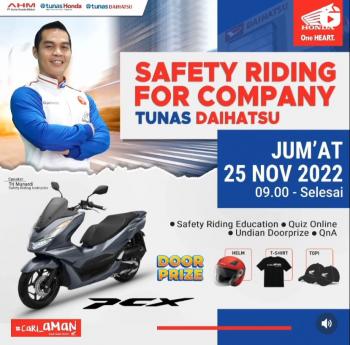 Tunas Honda dan Jaringannya NSS Kedaton Sukses Menggelar Safety Riding For Company Tunas Daihatsu