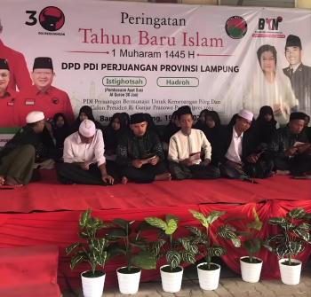 Panjatkan Puji dan Syukur Kepada Allah SWT, PDI Perjuangan Lampung Serentak Peringati Tahun Baru Islam 1 Muharram 1445 H 