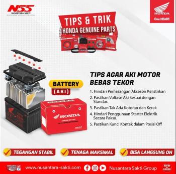 Tips Agar Aki Motor Bebas Tekor Dari AHASS NSS Kedaton 