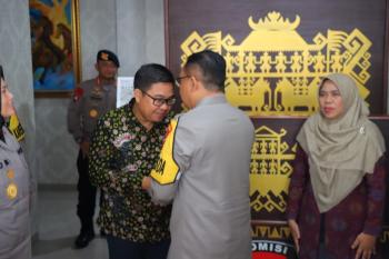 Persiapan Rapat Pleno Rekapitulasi Hasil Perhitungan Suara, Kapolda Tinjau KPU Provinsi Lampung