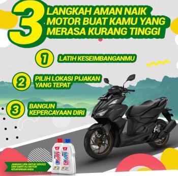 Tips Naik Motor Tinggi Jika Tubuh Kurang Tinggi 