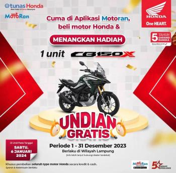 Buat Kamu Yang Belum Kebagian, Beli Motor Honda Bisa Dapat 1 Unit Motor CB 150X 