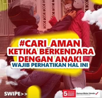 Wajib di Perhatikan, Ini Tips Cari Aman Berkendara Motor Bersama Anak 