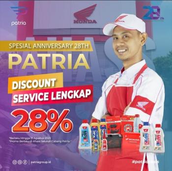 Anniversary yang ke 28, Honda Patria Berikan Promo Service 