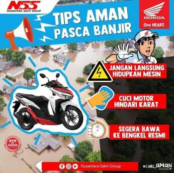 Tips Aman Merawat Motor Pasca Banjir dari NSS Kedaton