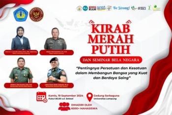 Unila Akan Gelar Kirab Merah Putih Rangkaian Dies Natalis ke-59