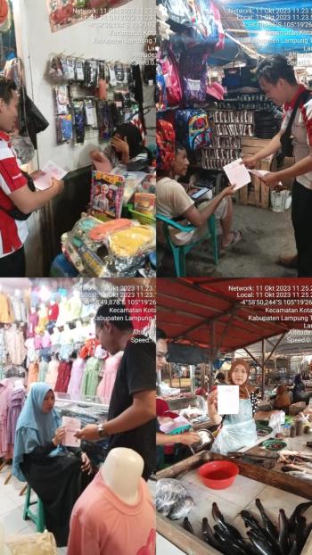 TDM Kota Gajah Melakukan Canvassing Sekitar Pasar Kota Gajah 