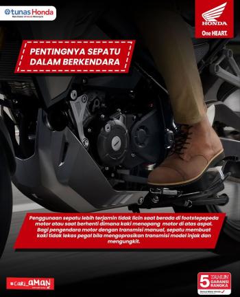 Perlukah Memakai Sepatu Saat Naik Motor 