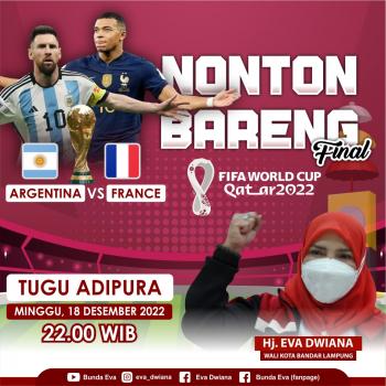 Ada Nonton Bareng Final Piala Dunia 2022 di Tugu Adipura 