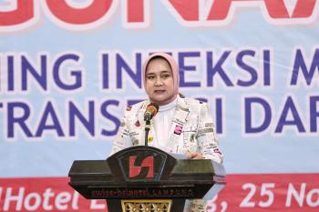 Ibu Riana Sari Arinal Buka Simposium Sehari Pencegahan Infeksi Menular Pada Transfusi Darah 