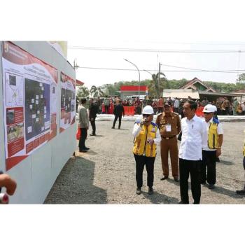 Bupati Lampung Tengah Musa Ahmad Menyambut Langsung Kehadiran Presiden RI Joko Widodo  