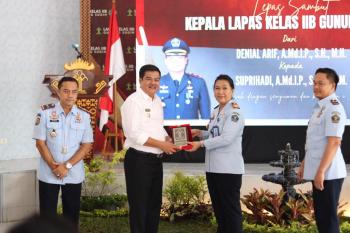 Lepas Sambut Kalapas Kelas IIB Gunungsugih, Denial Arif Jabat Kabag Umum Kemenkumham Lampung  