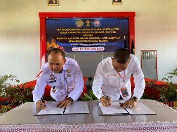 Lapas Narkotika Bandar Lampung dan LBH Nasional Komitmen Berikan Bantuan Hukum Untuk Warga Binaan 