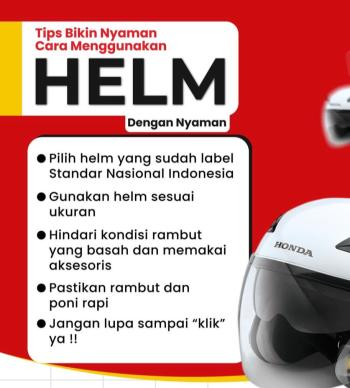 Tiga Tips Memakai Helm Yang Baik dan Benar 