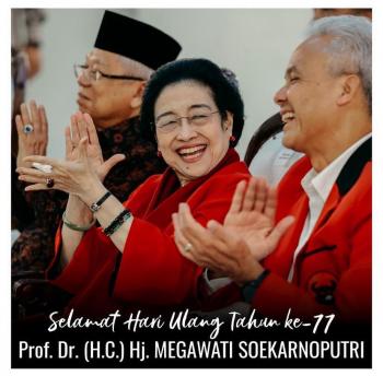 Ulang Tahun Megawati ke-77, Ganjar Pranowo : Ucapkan Selamat dan Salam Metal Bu