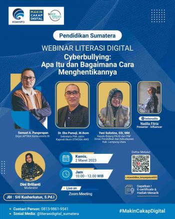 Kementrian Komunikasi dan Informatika Akan Mengadakan Webinar di SMPN 3 Kotabumi Lampung