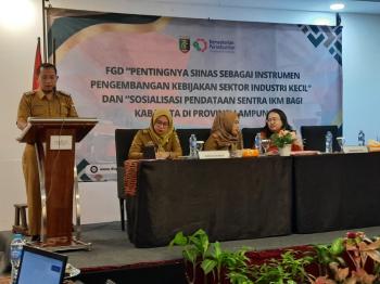 Dinas Perindustrian dan Perdagangan Provinsi Lampung Gelar FGD Pentingnya SIINas dan Sosialisasi Pendataan IKM 