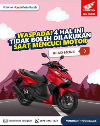 Adahal Yang Tidak Boleh di Lakukan Saat Mencuci Motor Berikut Tips Dari TDM  kota Gajah 