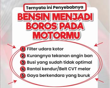 Penyebab Bensin Sepeda Motor Boros 